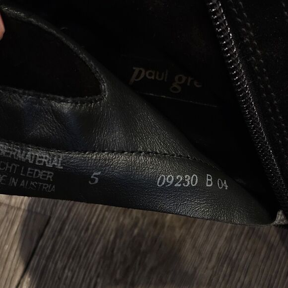 PAUL GREEN Boots Booties Austria NORA Black Suede Med Heel Ankle Size 5 - Picture 9 of 11